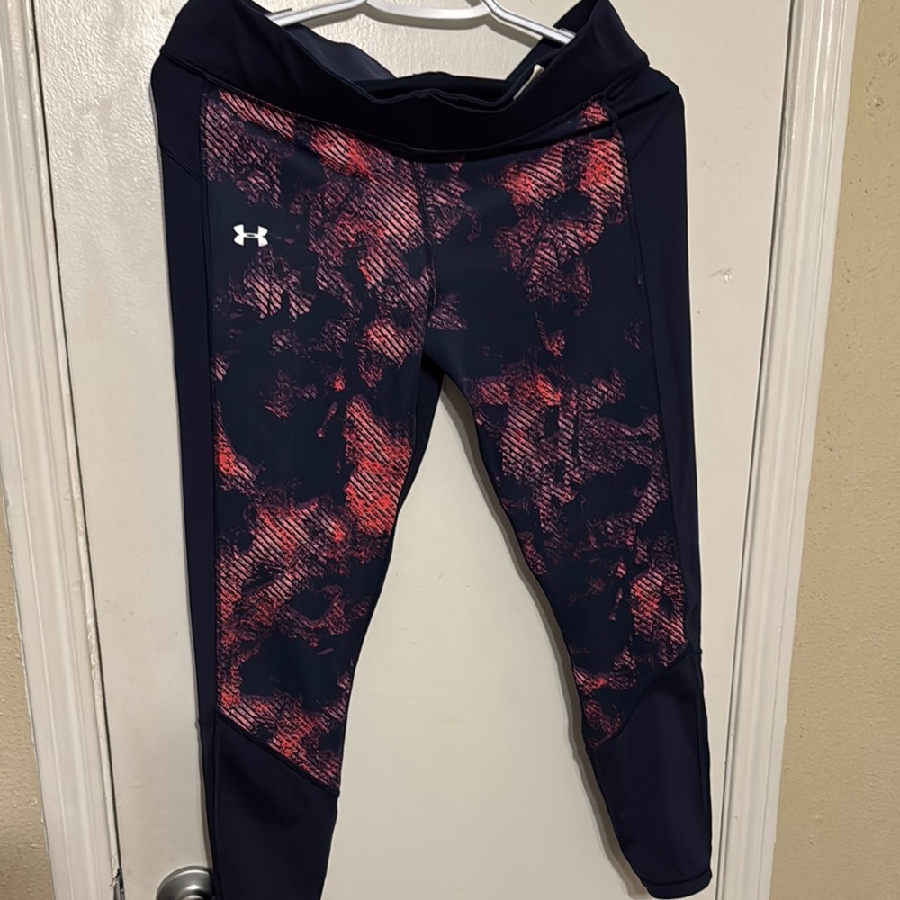 Under Armour Kids' Black and Red Leggings